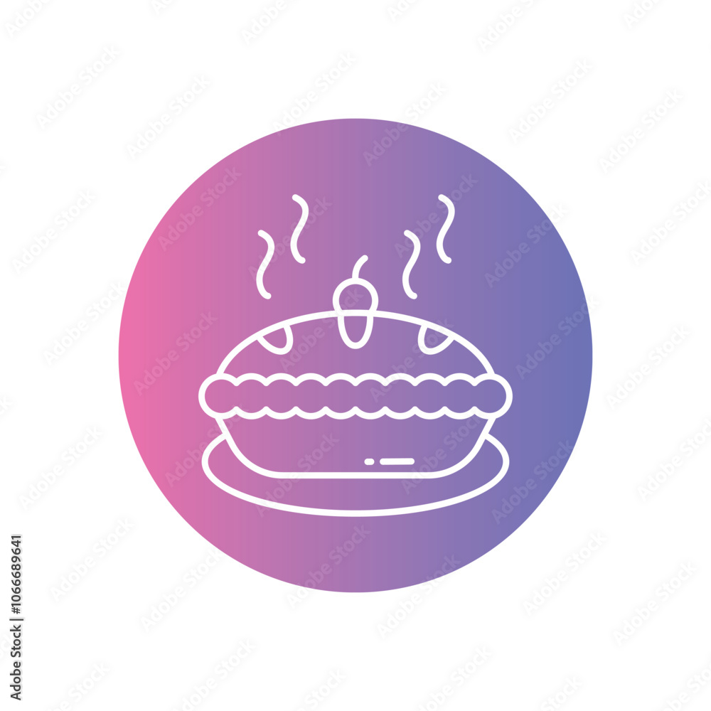 Thanksgiving Pie vector icon stock illustration Thanksgiving Pie vector icon stock illustration