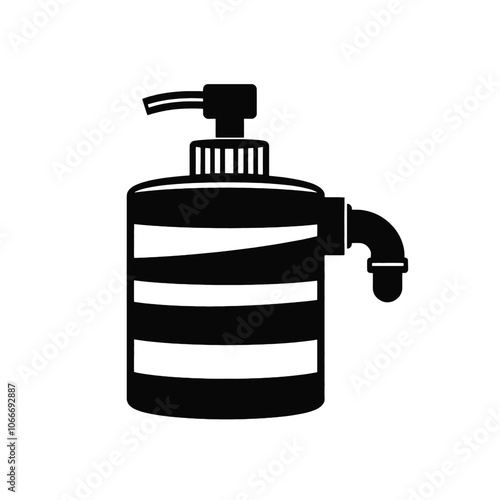 a black and white icon of a water pump