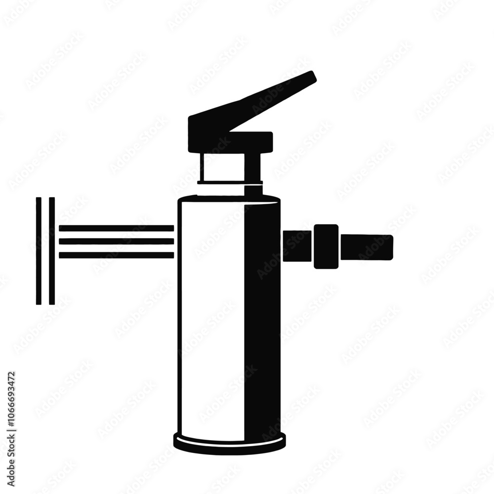 a black and white icon of a water pump a black and white icon of a water pump