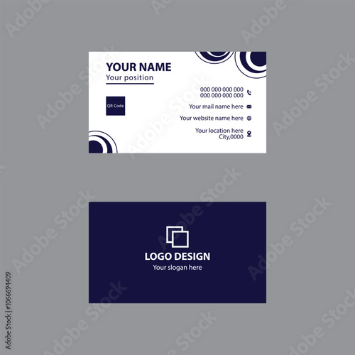 Haitian and White Color Business Card Design for a Striking and Elegant Appeal