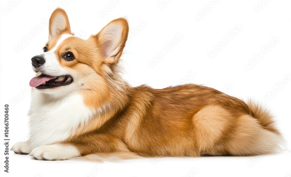 Obraz premium Russian Spaniel dog and Scottish Straight cat isolated on white background