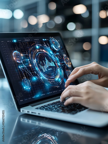 Efficiently manage inventory and stock with advanced tracking software on your laptop