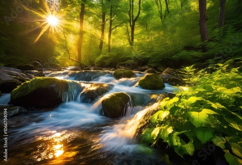 stunning fluid motion colorful water splashes captured vibrant outdoor settings, nature, drop, liquid, landscape, shine, flow, clear, reflection, ripples