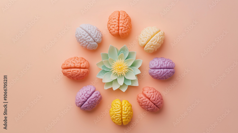 Creative Brain-Inspired Light Bulb Concepts in Colorful Arrangements Creative Brain-Inspired Light Bulb Concepts in Colorful Arrangements