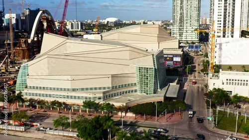 Explore the stunning and modern architectural beauty that defines Miamis unique cityscape, showcasing a blend of innovative design elements and vibrant urban life around every corner. Florida. USA