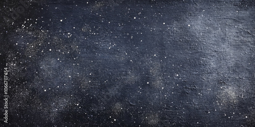 Deep navy canvas with small flecks of white paint, giving a starry night effect with texture