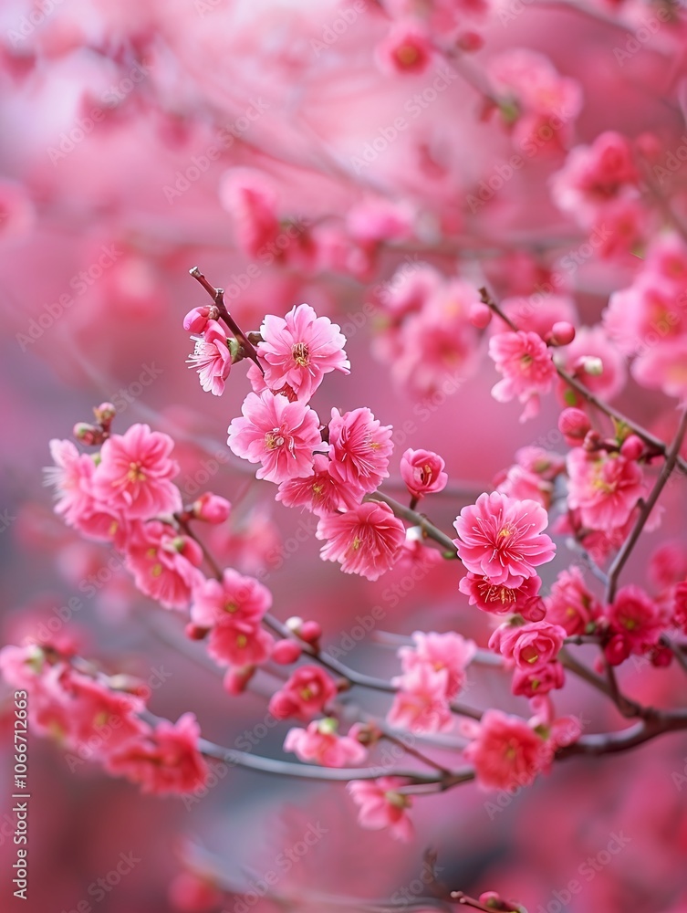梅・桜の花の背景素材 梅・桜の花の背景素材