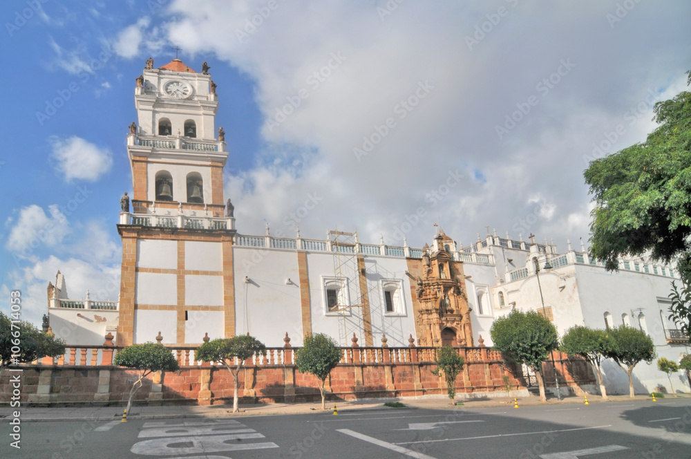 Fototapeta premium The Metropolitan Cathedral of Sucre also called Cathedral Basilica of Our Lady of Guadalupe a cathedral of Sucre, Bolivia 