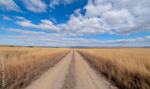 road ground and sky landscape, Generative AI 