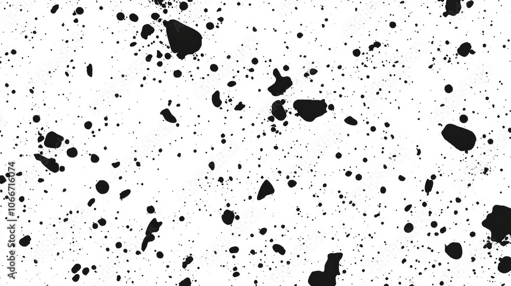 Seamless Black Ink Splatter Texture on White Background, High-Resolution Vector Pattern for Design and Decoration Seamless Black Ink Splatter Texture on White Background, High-Resolution Vector Pattern for Design and Decoration