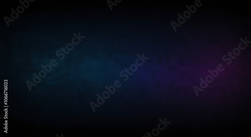 Subtle Gradient Glow of Dark Purple and Blue on Black Background for Atmospheric, Eerie Lighting