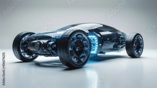 Hydrogen fuel cells transforming the automotive industry with sustainable energy options. photo