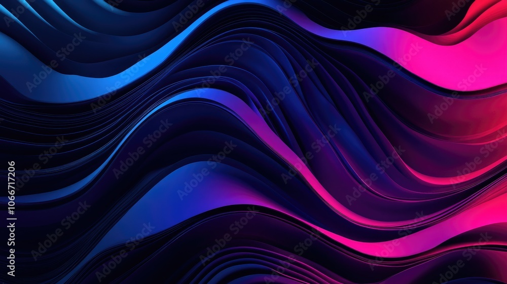 Abstract Wavy Background with Vibrant Colors and Depth Abstract Wavy Background with Vibrant Colors and Depth