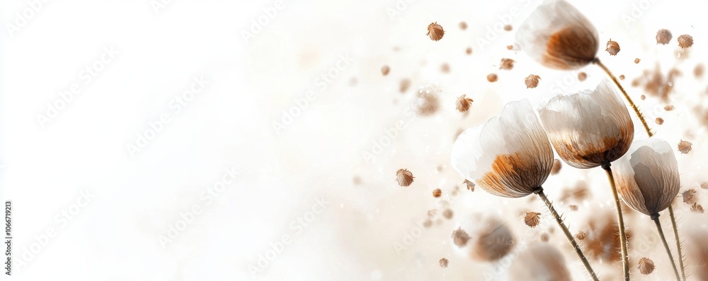 The earthy beauty of poppy seed pods through natural textures and high-fidelity water imagery The earthy beauty of poppy seed pods through natural textures and high-fidelity water imagery