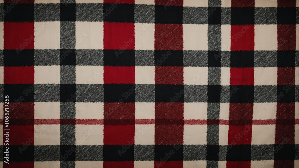 Plaid Pattern Traditional Christmas Textile Background | Buffalo Check Design, Festive Fabric Plaid Pattern Traditional Christmas Textile Background | Buffalo Check Design, Festive Fabric