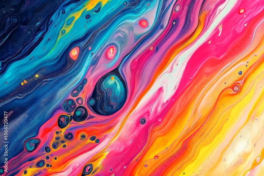 Naklejka premium Abstract colorful painting with vibrant hues texture