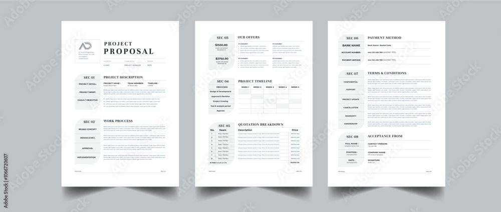 Project proposal and Project Plan layout design with 3 page full concept design Project proposal and Project Plan layout design with 3 page full concept design