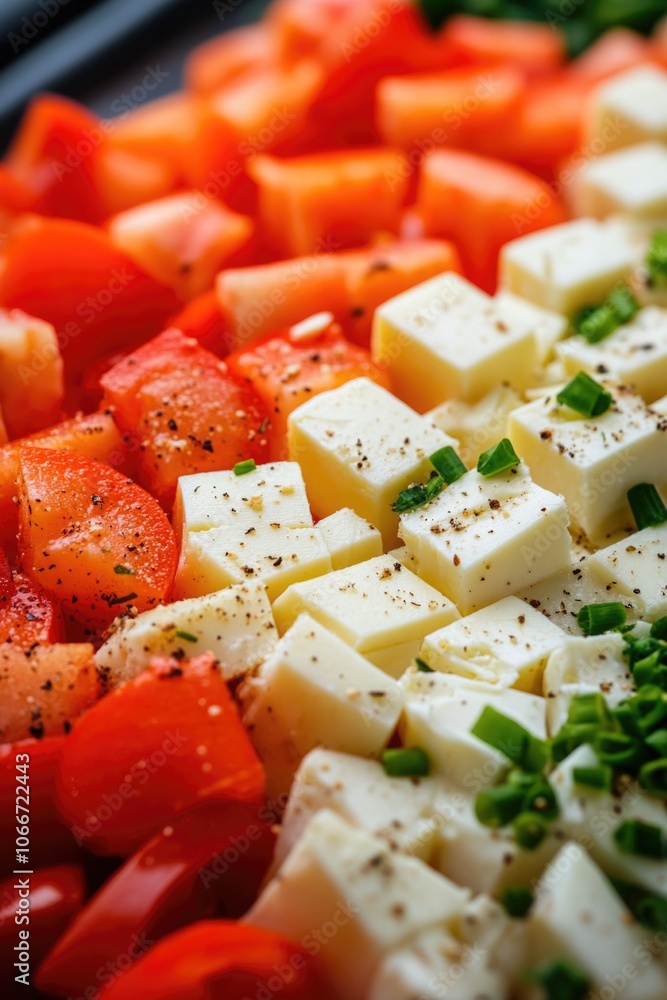 A close-up of a plate filled with carrots and tofu, perfect for a healthy meal or presentation A close-up of a plate filled with carrots and tofu, perfect for a healthy meal or presentation