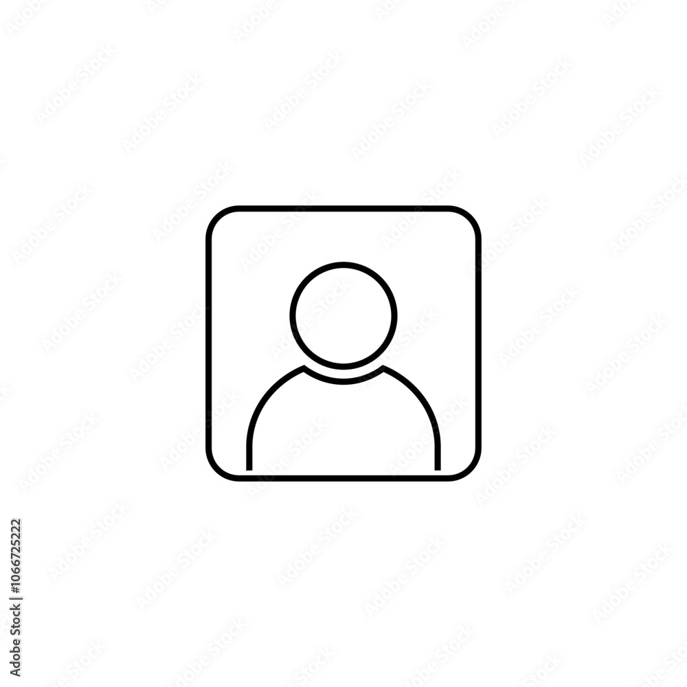 User profile line icon isolated on white background . User profile line icon isolated on white background .