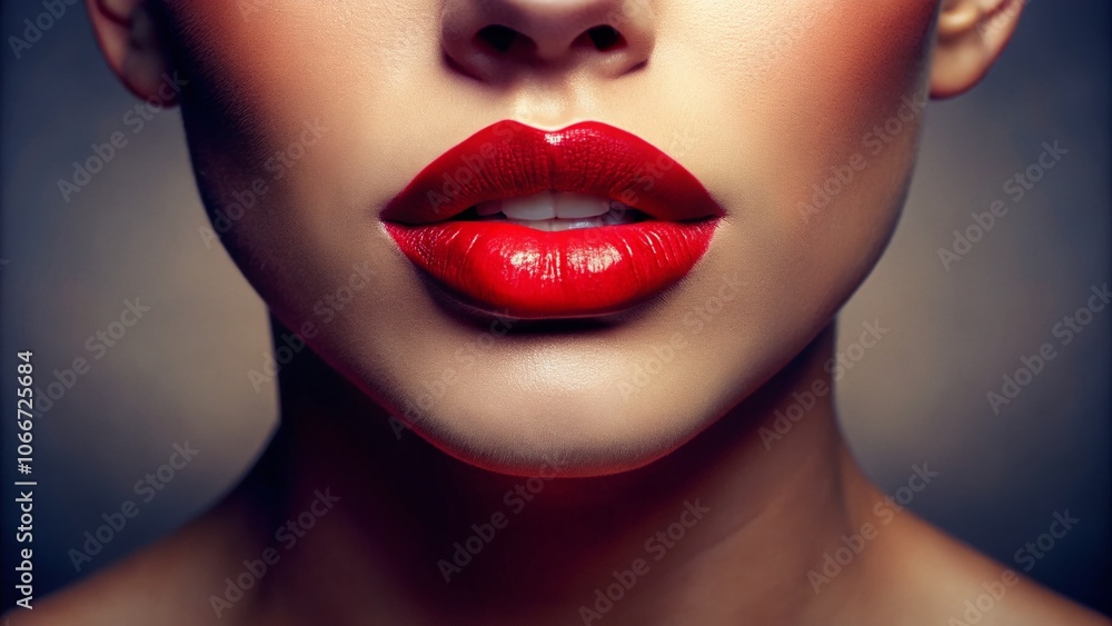 Stunning Closeup of Beautiful Lips with Matte Lipstick - Makeup Artistry and Lip Care Inspiration for Portrait Photography
