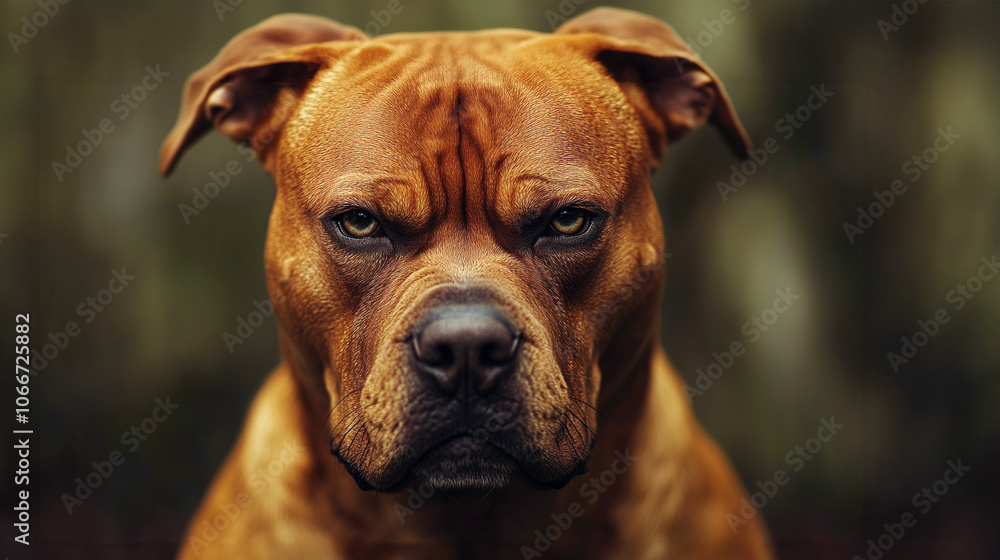 Fototapeta premium 怒った顔の犬