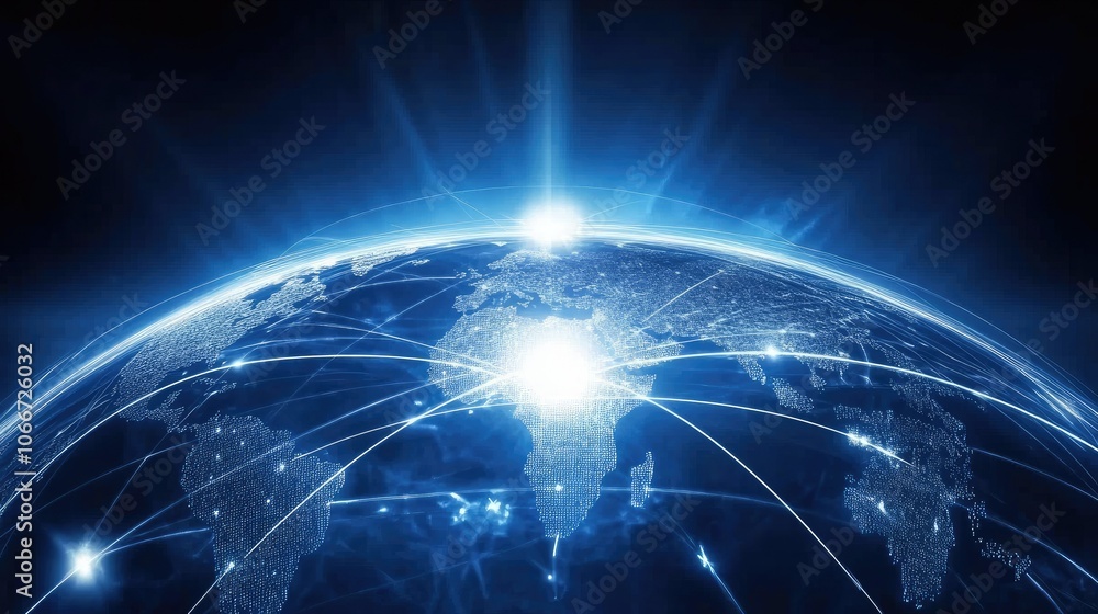Global Network Visualization with Bright Light Effects Global Network Visualization with Bright Light Effects