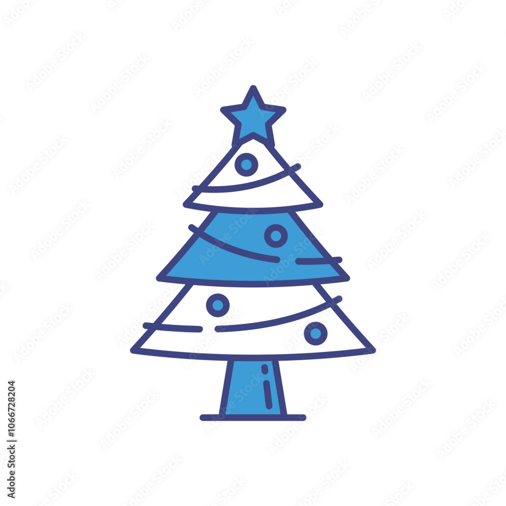 Christmas Tree vector icon stock illustration Christmas Tree vector icon stock illustration