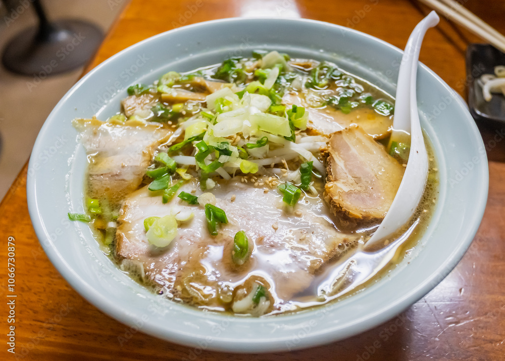 Shoyu Ramen, Japanese noodle, Kyushu, Japan Shoyu Ramen, Japanese noodle, Kyushu, Japan