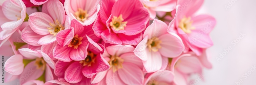Pink flowers in full bloom create a stunning background, closeup, botanical Pink flowers in full bloom create a stunning background, closeup, botanical