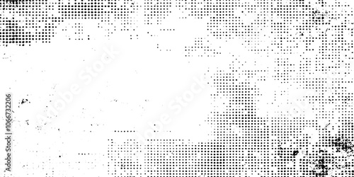 Dots, dotted, polkadots rectangular seamless pattern. Vector halftone dots background. Black and white comic pattern. grunge halftone vector print background