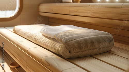 The soft padded headrests on the sauna benches add an extra touch of comfort for guests to enjoy. photo