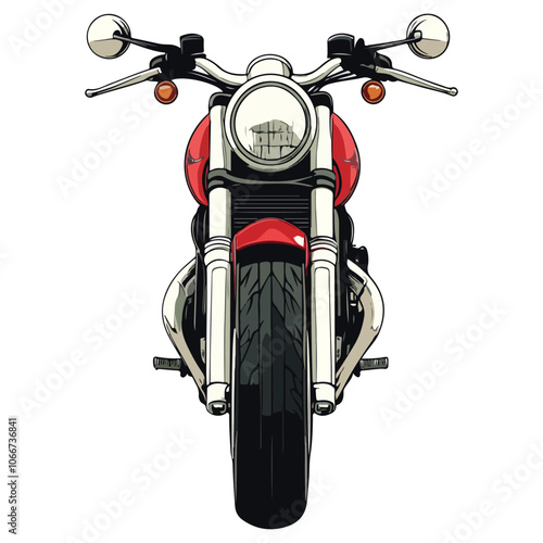 Vector Motorcycle front view