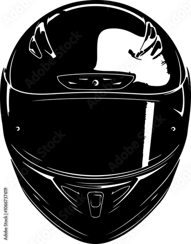 illustration of motorcycle racing helmet