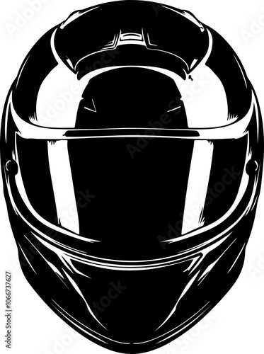 illustration of motorcycle racing helmet