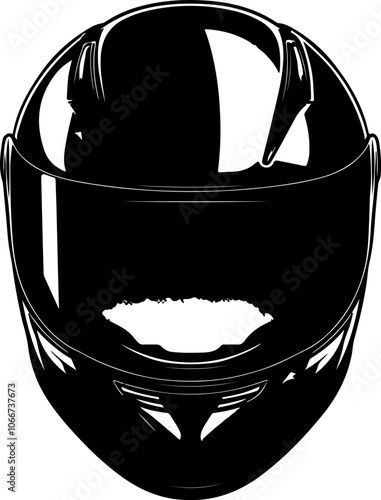 illustration of motorcycle racing helmet