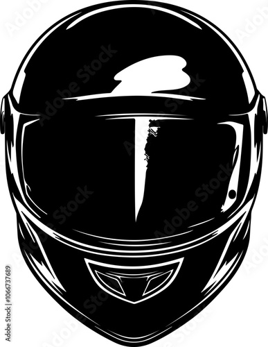 illustration of motorcycle racing helmet