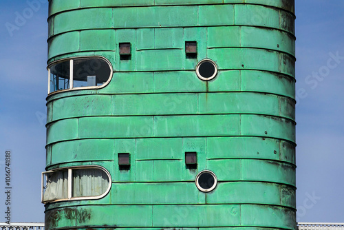 Knippelsbro tower, Knippel bascule bridge across the Inner Harbour on Christianshavn, Copenhagen, Denmark photo