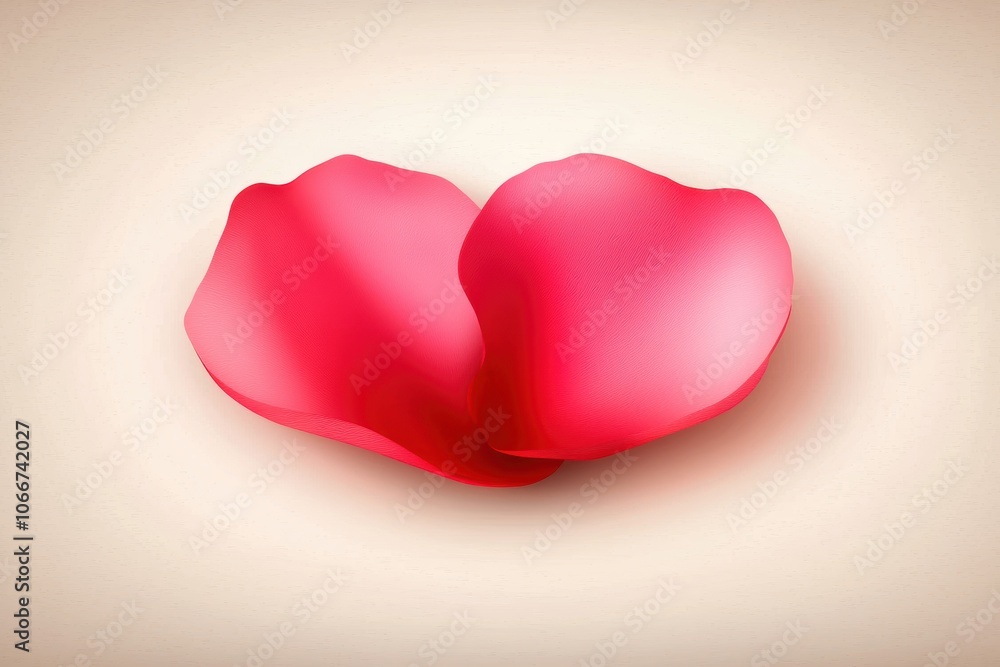 Delicate Red Flower Petals on Soft Background White Background Delicate Red Flower Petals on Soft Background White Background