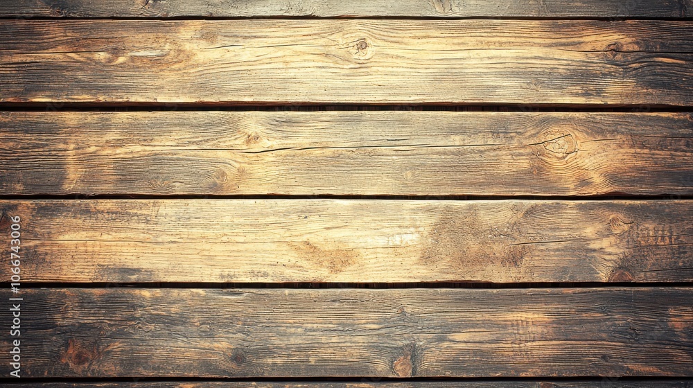 Fototapeta premium A close-up view of rustic wooden planks, showcasing their texture and grain, ideal for backgrounds or design elements.