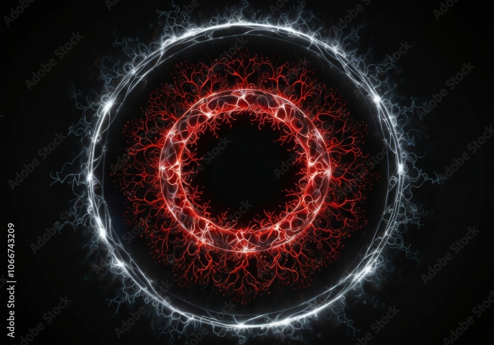Fototapeta premium magic circle on black background futuristic effect