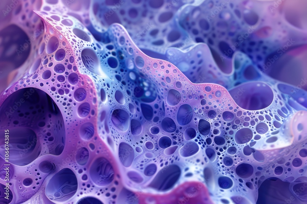 A close-up shot of a mixture of purple and blue substances in a laboratory setting A close-up shot of a mixture of purple and blue substances in a laboratory setting