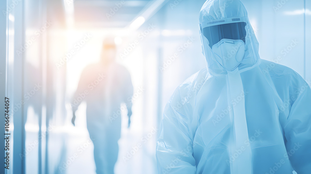 Medical Staff Wearing Masks Standing in a Hospital Corridor, Demonstrating Professionalism, Dedication, and Resilience in a Healthcare Setting, Focusing on Safety, Teamwork, and Commitment to Patient Medical Staff Wearing Masks Standing in a Hospital Corridor, Demonstrating Professionalism, Dedication, and Resilience in a Healthcare Setting, Focusing on Safety, Teamwork, and Commitment to Patient