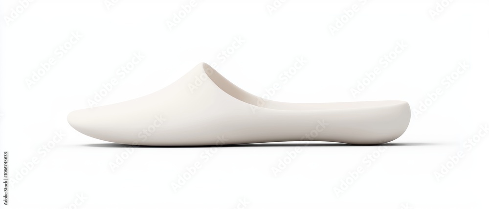 Pair of ballet flats with simple design isolated on white 3D illustration, isolated on white background Pair of ballet flats with simple design isolated on white 3D illustration, isolated on white background