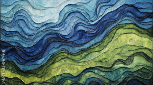 Colorful Abstract Waves of Nature