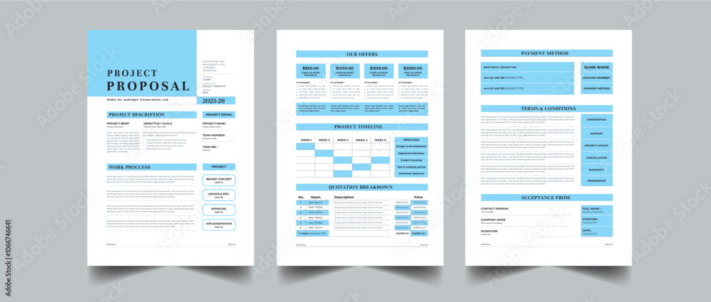 Project proposal and Project Plan layout design with 3 page full concept design Project proposal and Project Plan layout design with 3 page full concept design