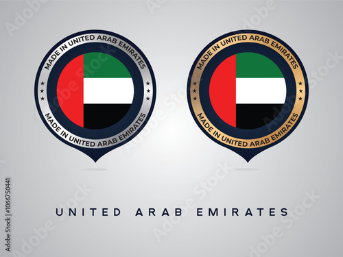 Made in United Arab Emirates. labels, stickers, pointer, badge and symbol of United Arab Emirates flag icon. Collection vector illustration Free Download Made in United Arab Emirates. labels, stickers, pointer, badge and symbol of United Arab Emirates flag icon. Collection vector illustration - GFXLoad