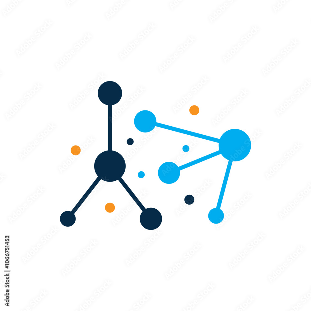 Molecule logo illustration vector template Molecule logo illustration vector template