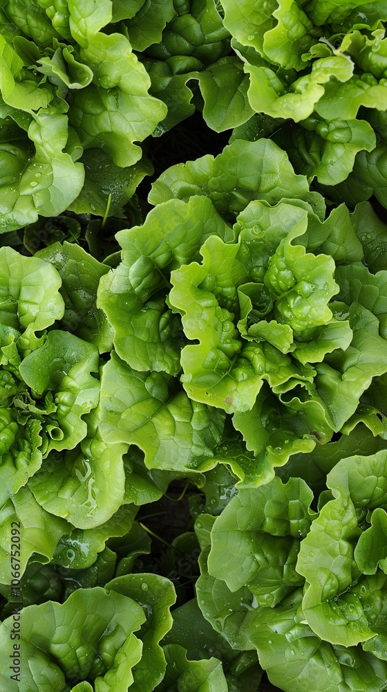 Close-Up of Fresh Green Lettuce Leaves in a Garden Close-Up of Fresh Green Lettuce Leaves in a Garden