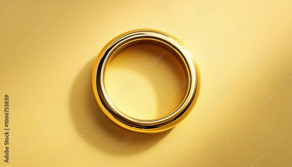 Minimalist Gold Ring on Gradient Yellow Background with Soft Shadows, Highlighting Symbolism of Eternity, Unity, or Luxury Jewelry. Ideal for Branding, Design, Advertising Concepts Minimalist Gold Ring on Gradient Yellow Background with Soft Shadows, Highlighting Symbolism of Eternity, Unity, or Luxury Jewelry. Ideal for Branding, Design, Advertising Concepts