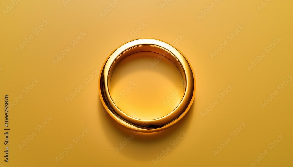 Minimalist Gold Ring on Gradient Yellow Background with Soft Shadows, Highlighting Symbolism of Eternity, Unity, or Luxury Jewelry. Ideal for Branding, Design, Advertising Concepts Minimalist Gold Ring on Gradient Yellow Background with Soft Shadows, Highlighting Symbolism of Eternity, Unity, or Luxury Jewelry. Ideal for Branding, Design, Advertising Concepts